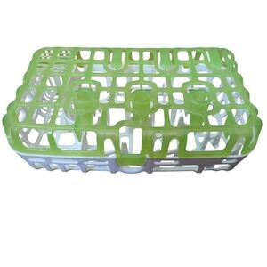 Dr. Brown's Options+ Dishwasher Basket for Baby Bottle Parts Green and White